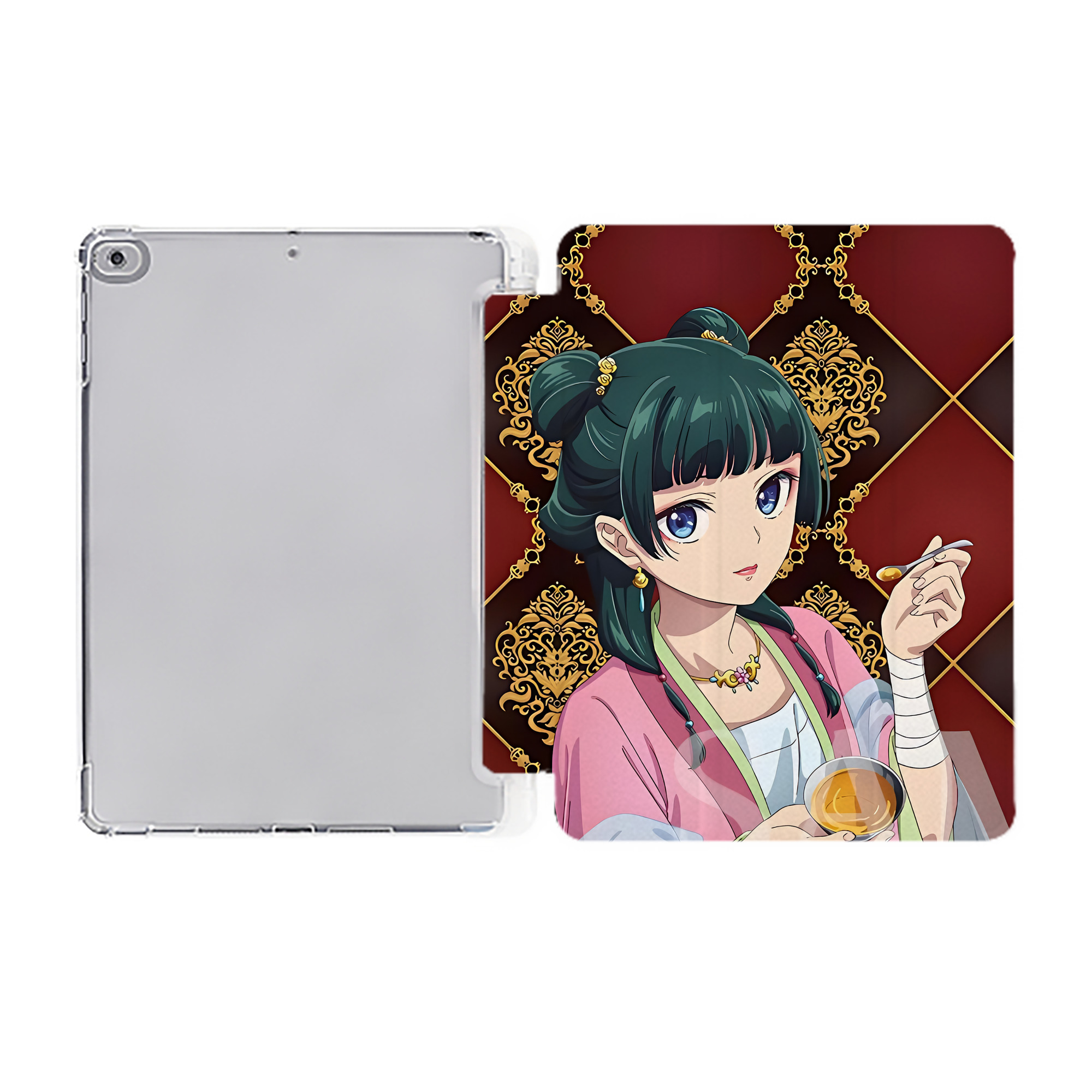 （画像用） 薬屋のひとりごと The Apothecary Diaries IPad ケース ペン収納付き 三つ折りスタンド PUレザー×シリコン 対応機種9.5/10.5/10.9インチ